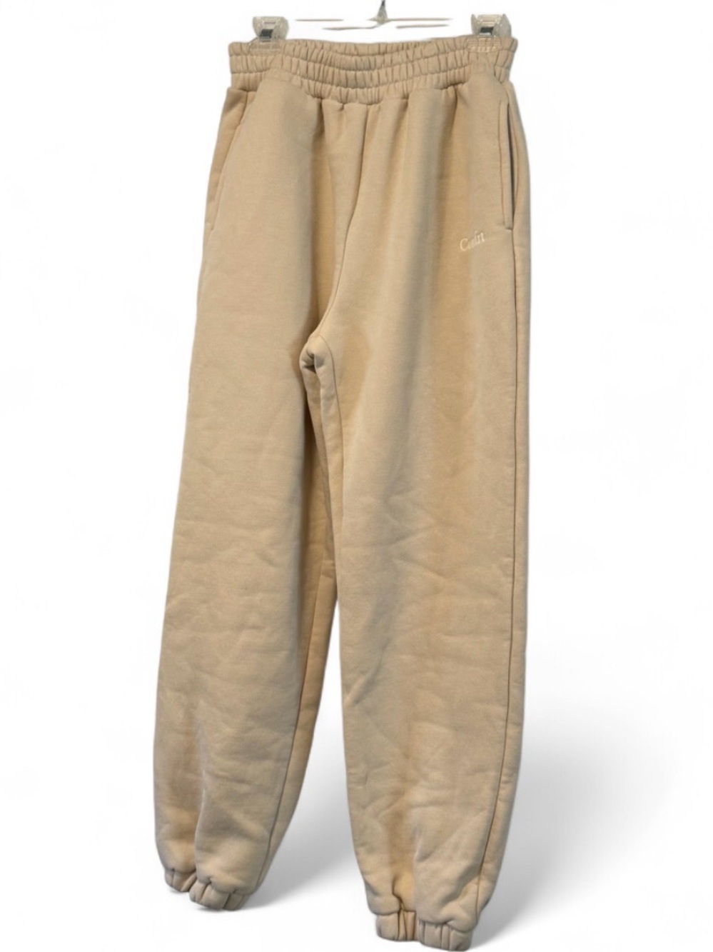 COMFRT Mens Womens Signature Sweatpants Medium Beige Cream Heavyweight Joggers M